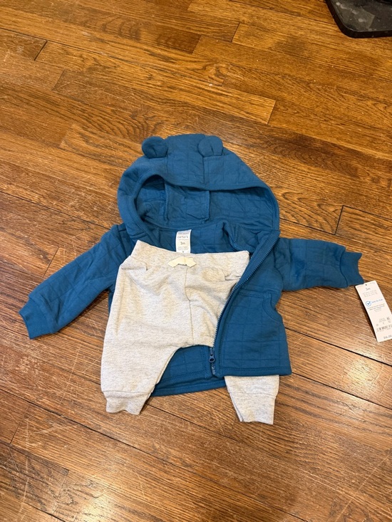 Carter's Other - Carter's Teal Quilted Hooded Jacket